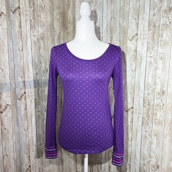 Hurley Tops - Women's Hurley Graphic Long Sleeve Tee | Purple | Size Small | Scoop Neck Top